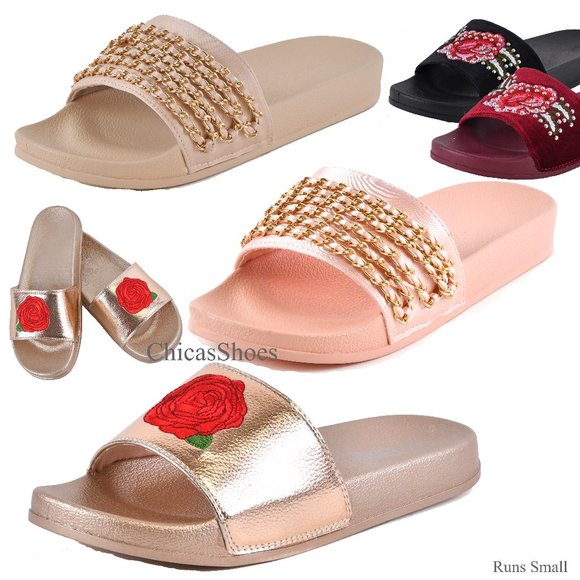 New Summer Slides Flat Flip Flop Sandals - Picture 3 of 3